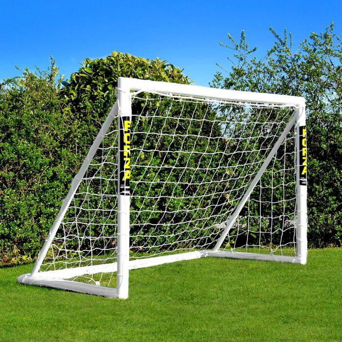 But de Football 1.8m x 1.2m en PVC  Cage Filet et Poteaux Résistants aux Intempéries  Sac Mur de Tir et Ballon Optionnels