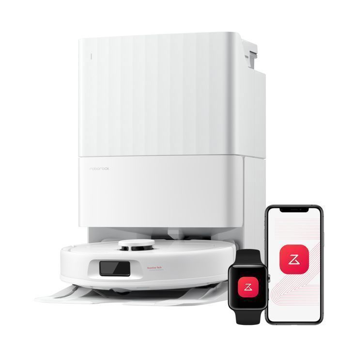 Roborock Qrevo S Pro Robot Aspirateur Laveur 18 500 Pa 75 °C Autonettoyant à Haute Température 45 °C Séchage à l’air Chaud