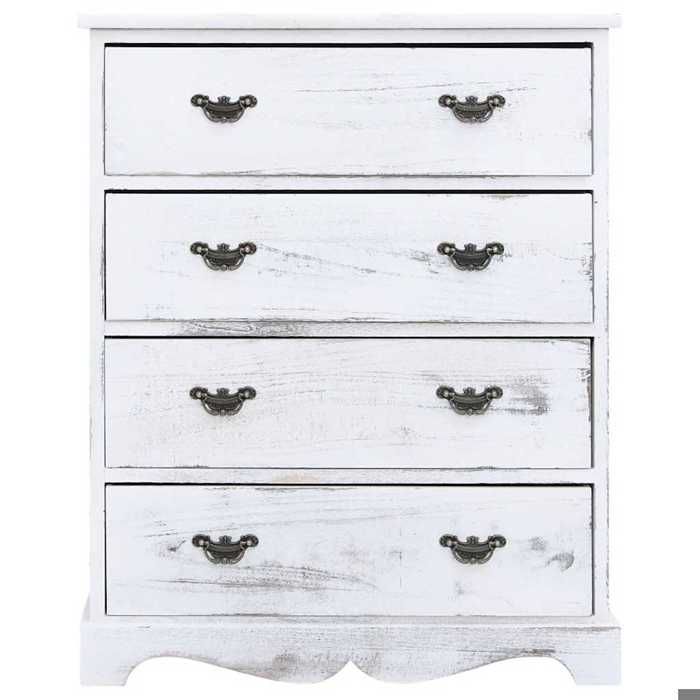 Rangement de cuisine - Armoire à tiroirs Blanc 60x30x75 cm Bois - Buffet Vaisselier Rangement@112150