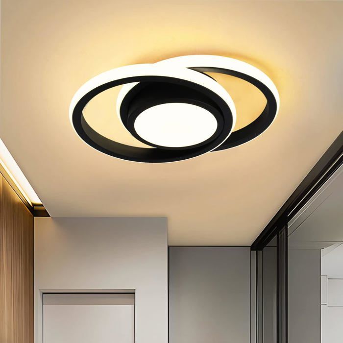 Plafonnier LED moderne - CACTOSE - Rond 30 cm - 24W - Blanc naturel 4000K - Économe en énergie - Protection des yeux