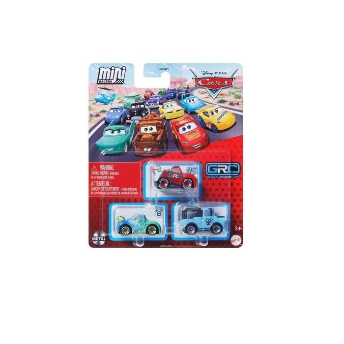 Mattel Cars Mini Racers Set de 3 véhicules miniatures Cars en métal jouet jeu