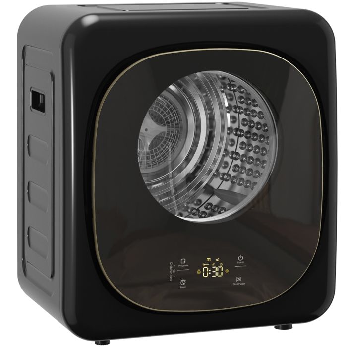 Sèche-linge compact à condensation avec pompe à chaleur 4 kg 800 W 5 programmes écran tactile