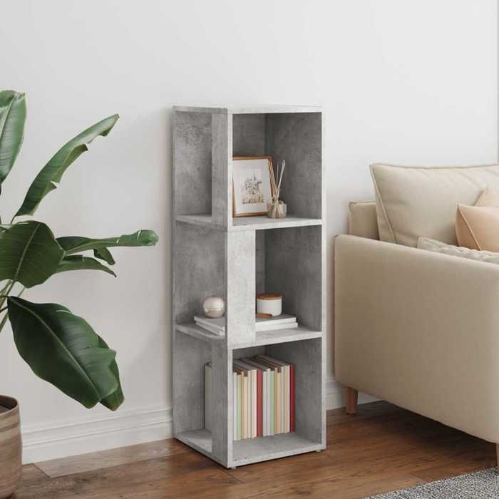 Armoire dangle - Meuble de rangement - design simple - bois dingénierie - gris béton - gain de place - 33x33x100 cm ydj24o397682