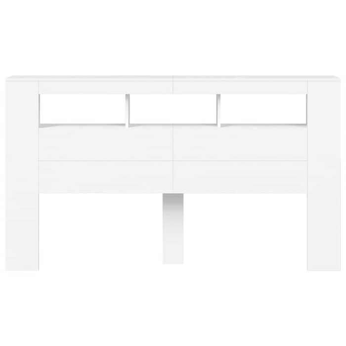 Tête de lit à LED blanc 180x18 5x103 5 cm bois dingénierie_2 ans garantie_78387