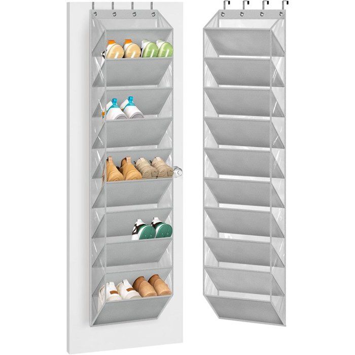 Rangement à chaussures suspendu à 10 niveaux-Étagère à chaussures-Meuble à chaussures-Porte Mur-Système rangement chaussures