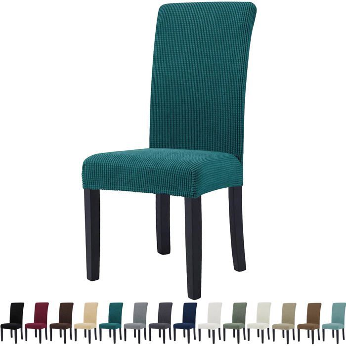Extensible Housse De Chaise 4 Pieces Housse De Chaise Salle A Manger Universel Modern Doux Confortable Amovible Lavable pour