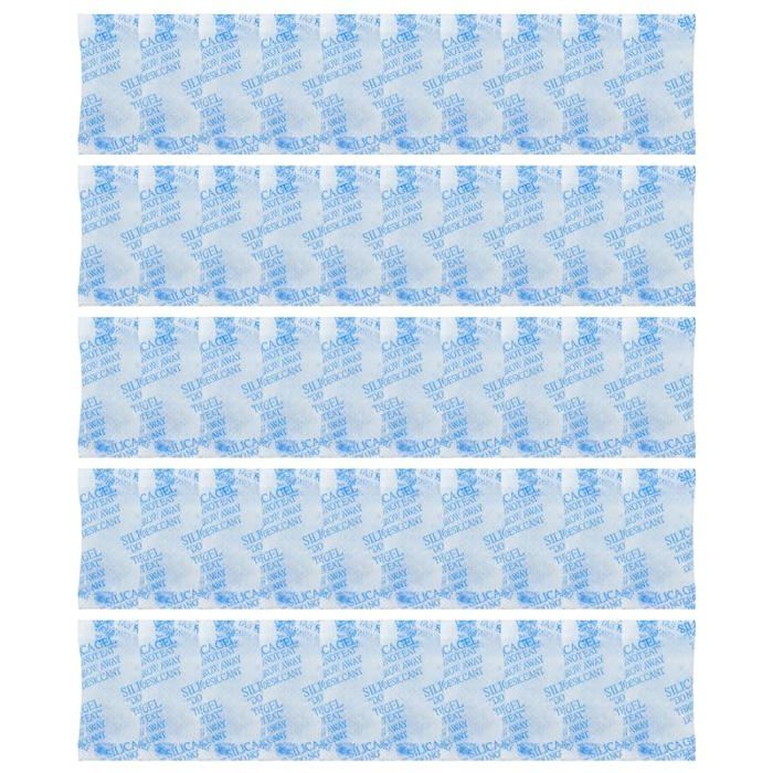50 Pcs Sachets DéShydratants Absorbeur humidité?Transparent Gel de Silice Déshydratant?pour VêTements Produits ABSORBEUR DHUMIDITE