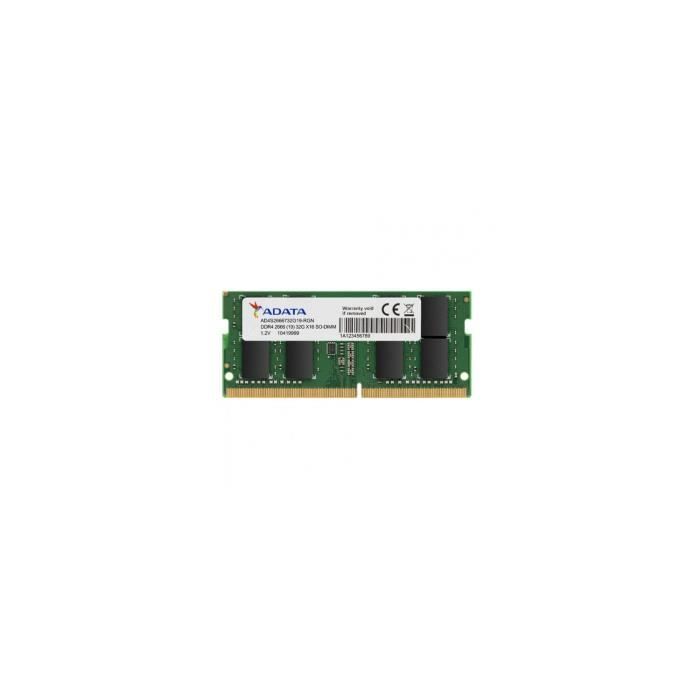 Barrette mémoire – ADATA – Premier – 8Go – SODIMM – DDR4 – 2666Mhz – Vert