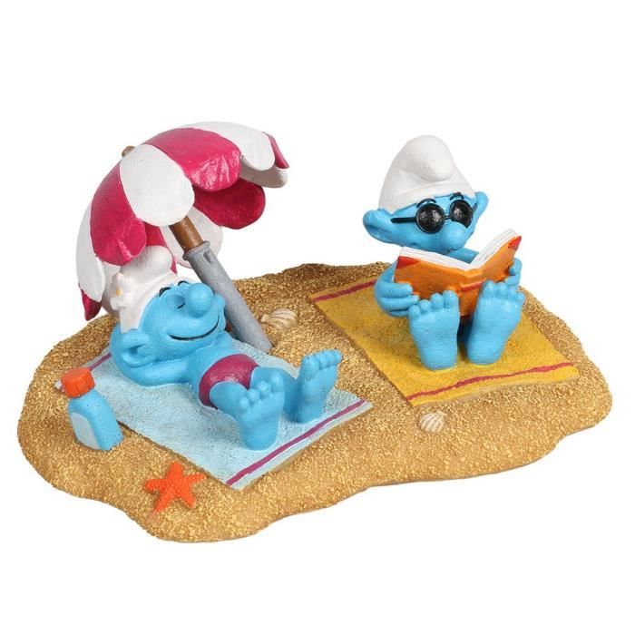 Comparer les prix de Figurine de collection Aqua Della Les Schtroumpfs, bain de soleil (2022) - Décoration pour aquarium - Mixte