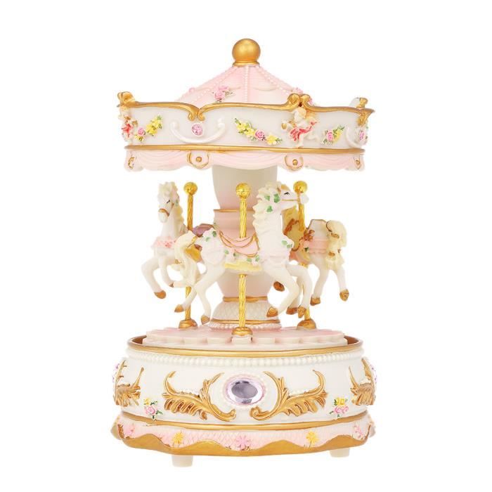 Carrousels Manege Chevaux Musical Bois Carrousel Boite A Musique Jouet Jeu Pr Enfant Bebe Rose Sodial R Boites A Musique Bebe Puericulture Centroarco Com
