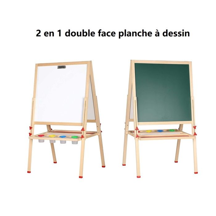 2 En 1 Double Face Bebe Enfants Enfant Debout Art Planche A Dessin En Bois Cdiscount Beaux Arts Et Loisirs Creatifs