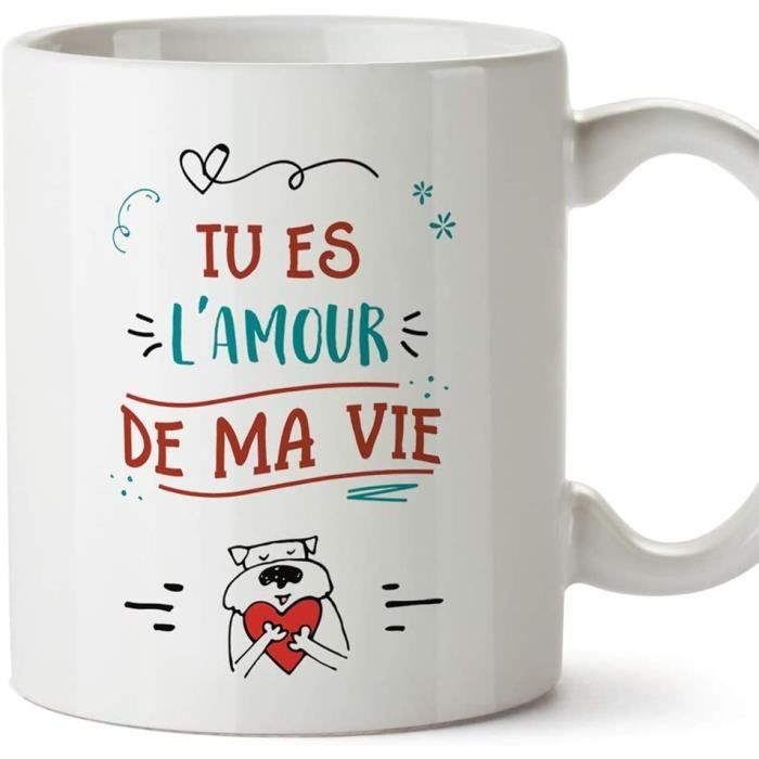 Tasse-Mug Cadeau Anniversaire 20 Ans de Mariage Noce de Porcelaine Original Amour Couple Romantique
