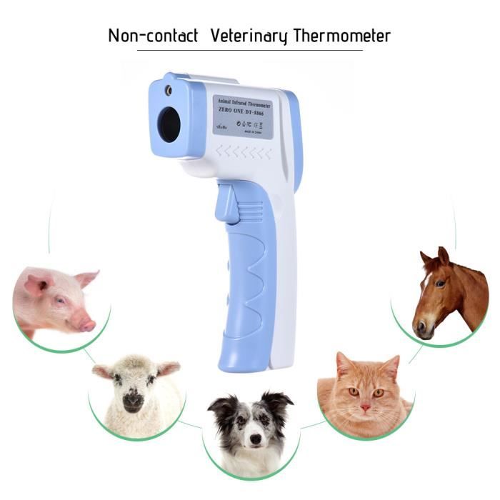 CQ Digital Pet IR Thermomètre sans Contact Infrarouge Vétérinaire Numérique Thermomètre pour Chiens Chats Animaux 