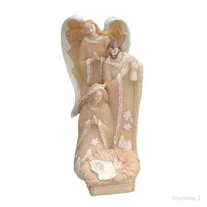Figurine Bébé Jésus Luxshiny En Résine - Statue Religieuse 6cm Pour Crèche De Noël
