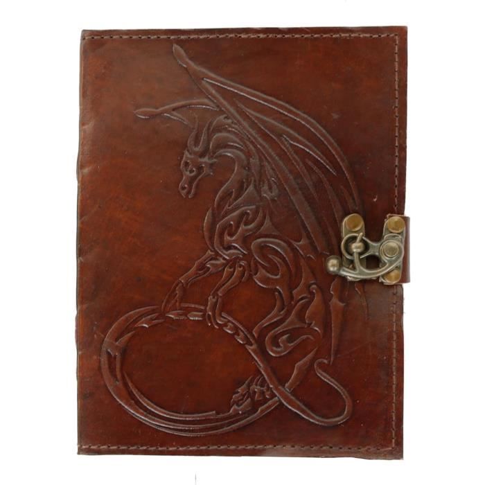 18 Cm Journal En Cuir De Vierge Grimoire Dragon Livre Des Ombres