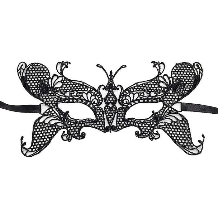Masque Dentelle Noir Femme élégant | Masque Vénitien Pour Bal Masqué, Halloween, Carnaval, Soirée Costumée