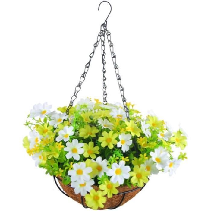 Panier Suspendu Pour Plantes En Métal Avec Doublure Coco - Diamètre 14 Pouces (35 Cm) - Pour Balcon, Terrasse, Intérieur
