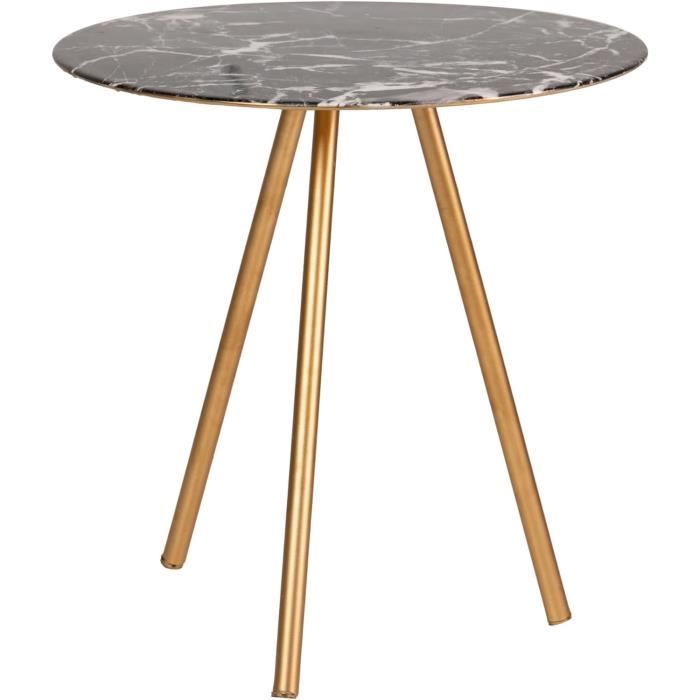 Table d'appoint Utopia marbre et laiton