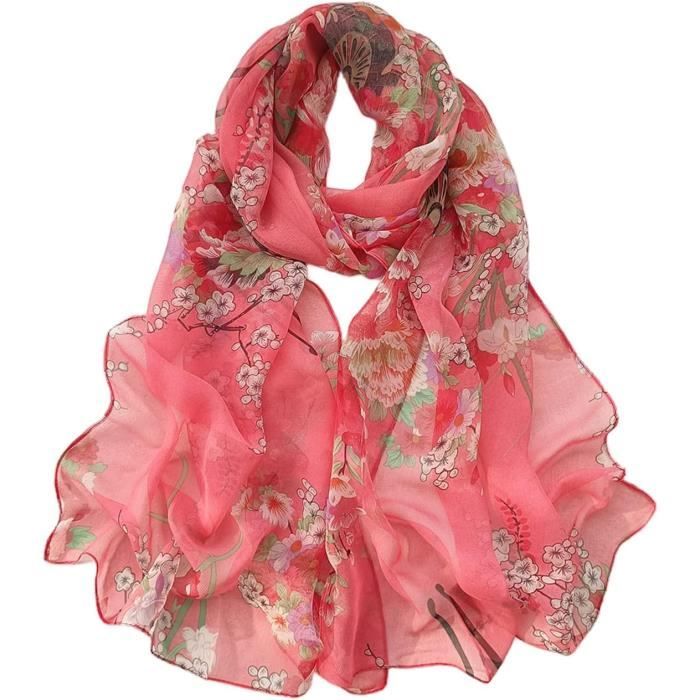 DAMILY Foulard Femme Motif De Dentelle Echarpe Châle Doux Etole