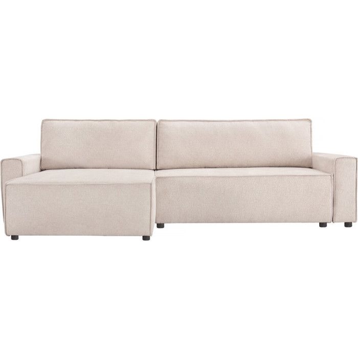 Canapé dangle convertible en tissu texturé Montaigne - 4 places - Beige
