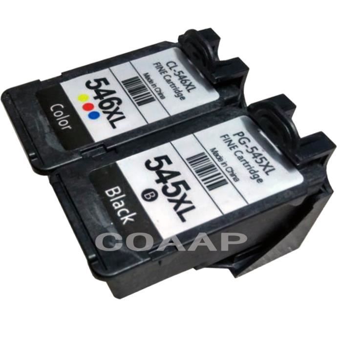 Cartouche D'encre PG545XL Noir Et CL546XL Couleur - Compatible Canon Pixma MG3050, Remanufacturée