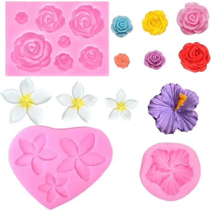 Moule Bougie Fondant Silicone Lot De 6 Moules Silicone Fleur - Pour Chocolat, Savon, Bougie - Forme Rose - Résistant à La Chaleur Moule Silicone Fleur De Rose Moule Bougie Fondant Silicone Lot De 6 Moules Silicone Fleur - Pour Chocolat, Savon, Bougie - Forme Rose - Résistant à La Chaleur Moule Silicone Fleur De Rose