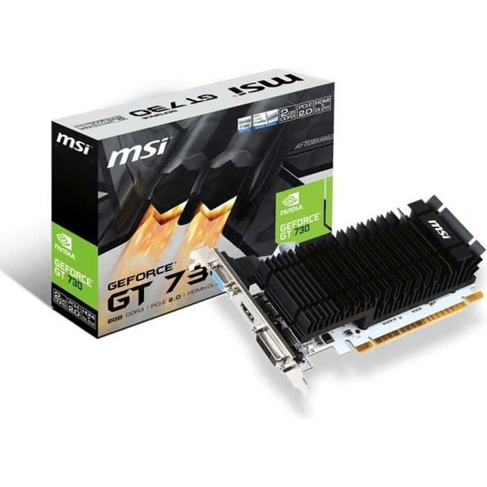 MSI N730K-2GD3H-LP Carte graphique Nvidia GeForce GT 730 902 MHz 2048 ...
