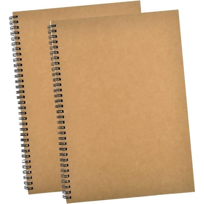 2pcs Carnet De Croquis A4, Carnet De Dessin, Avec Couverture Rigide