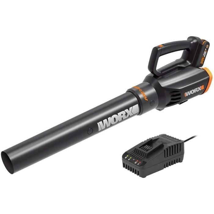 Souffleur De Feuilles Sans Fil LawnMaster 24V CLBL2406 - Batterie 2.0Ah, 190 Km/h, 1.5 Kg, Tube Amovible