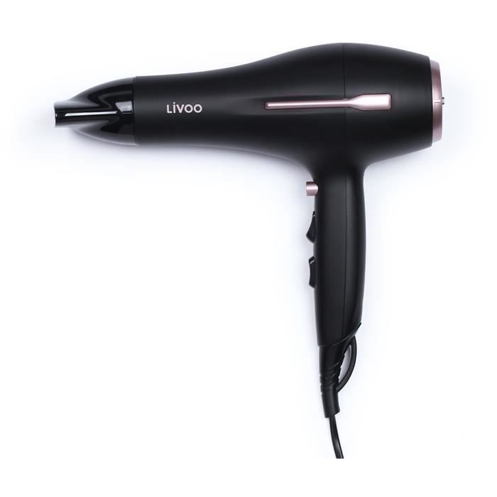 LIVOO DOS174 Sèche-cheveux technologie ionique - 2 vitesses et 3 niveaux de température - Touche air frais - Poignée ergonomique