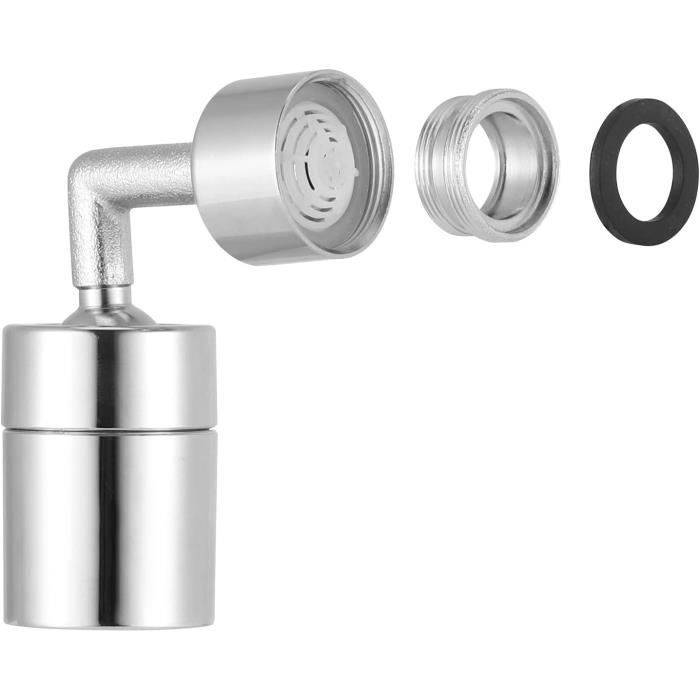 Régulateur De Jet Pivotant 720° – Robinet Flexible Pour Cuisine, Aérateur En Cuivre, Argent