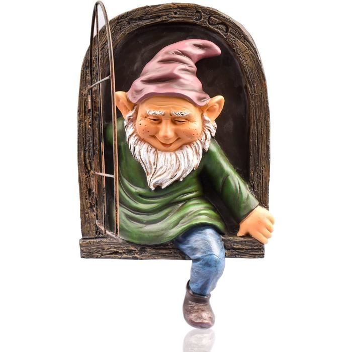 Statue Ours Avec Lanterne Solaire Sur Arbre - Goodeco - Résine - Hauteur 20cm - Décoration Jardin Extérieur, Cadeau Nature