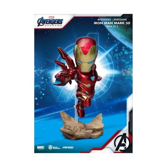 Figurine Mini Egg Attack Iron Man MK50 10 cm - Beast Kingdom Toys - Avengers - Rouge - Adulte