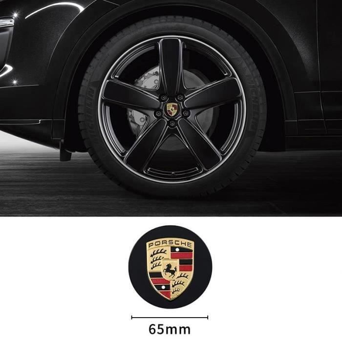 4 x centre de roue cache moyeu Noir 65mm Porsche Macan ABS logo