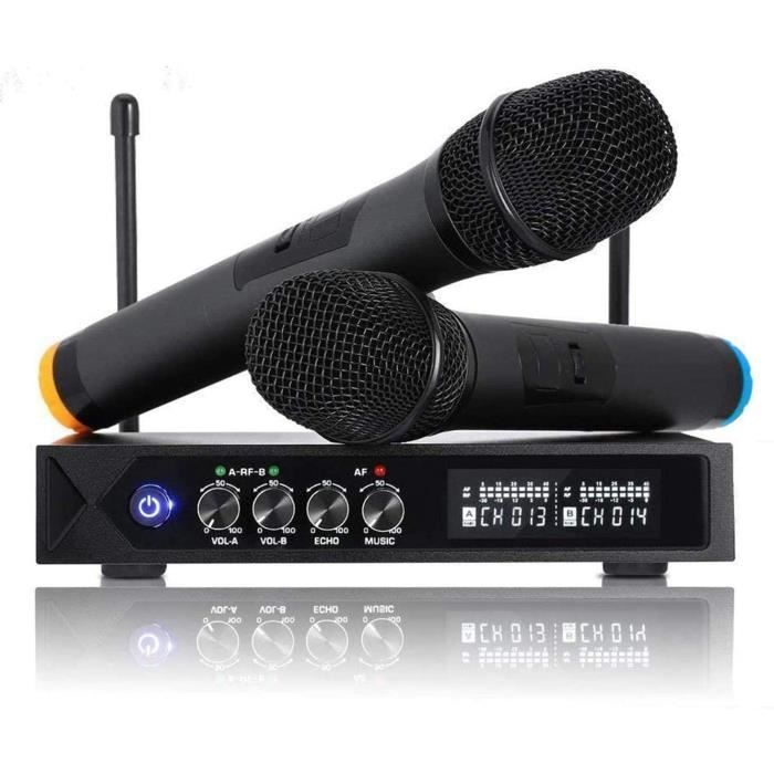 Kit Microphone Sans Fil Bluetooth Karaoké Professionnel Chanter 2