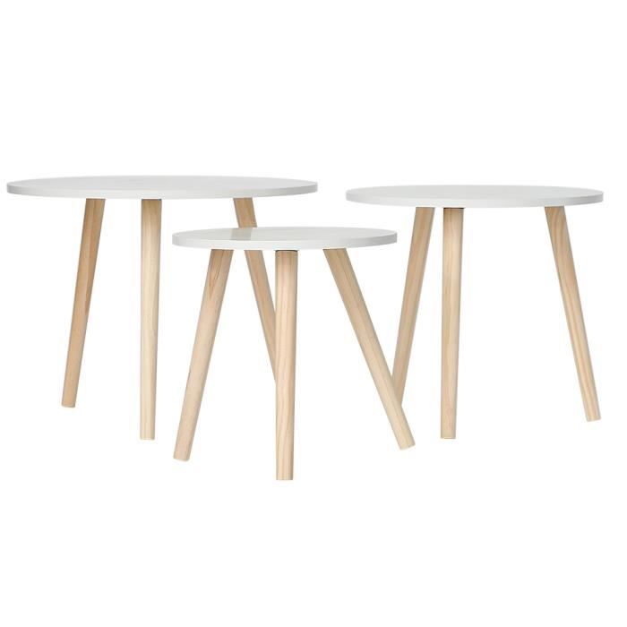 Plateau table Table basse ronde blanc moderne table d'appoint 60 cm DESIGN 