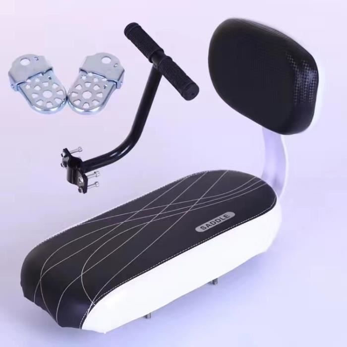 Siège Vélo Enfant Arrière Avec Accoudoirs Et Repose-pieds - Surface PU Imperméable - Pour Enfants 5 Ans Et Plus