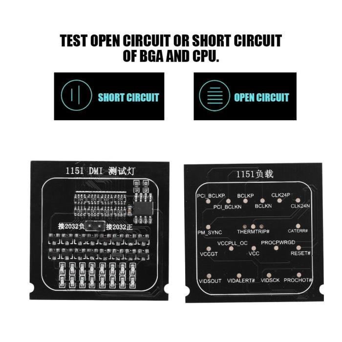 Testeur De Mémoire DDR4 Avec LED – Carte Diagnostic Pour PC Fixe – Alimentation USB-C Ou Pile - 8