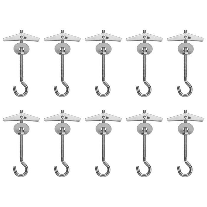 10 pièces - Set de crochets de plafond M4 - Crochets de plafond en acier au  carbone