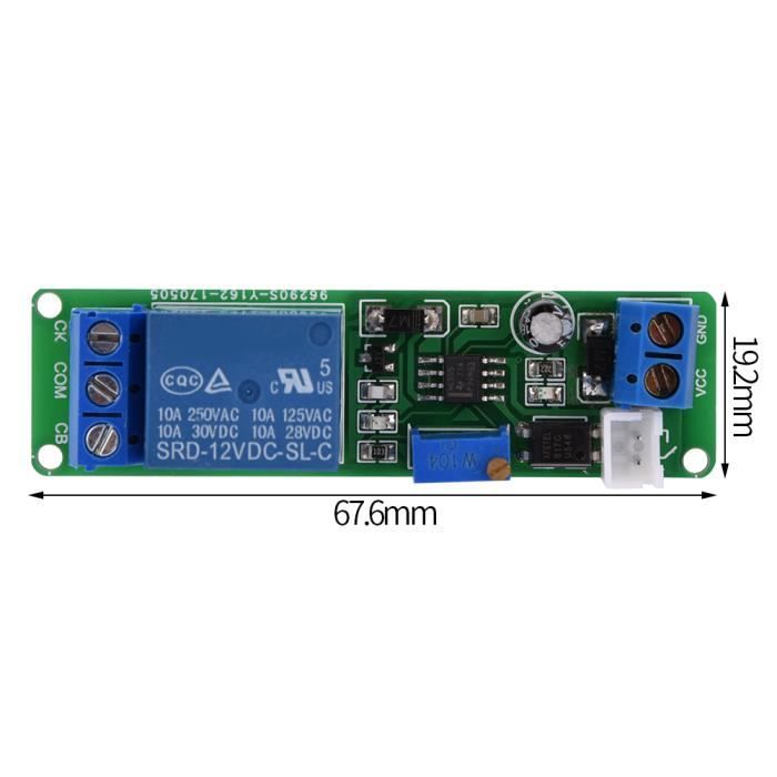 Modules Relais Temporisés Réglables 12V - Lot De 2 - Pour Arduino, Automobile, Domotique