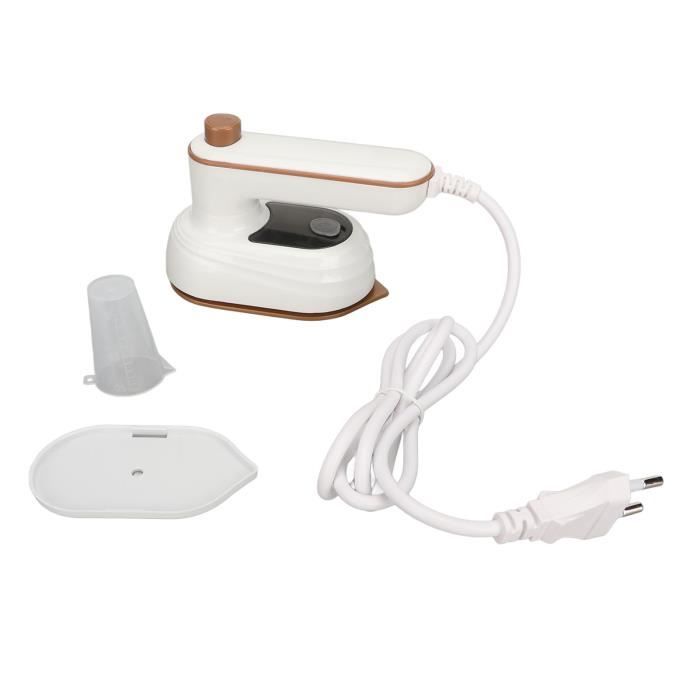 Mini Fer à Repasser Portable 2-en-1 – Vapeur + Anti-peluches, Préchauffage 10s, Compact Pour Voyage & Maison, Prise UE