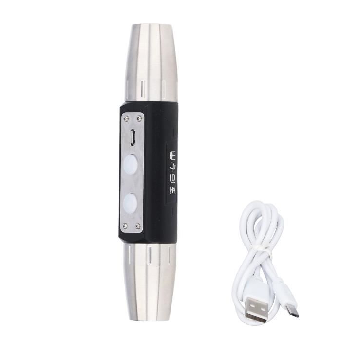Fdit lampe de poche d'évaluation de jade Gemstone Light 4 Modes USB