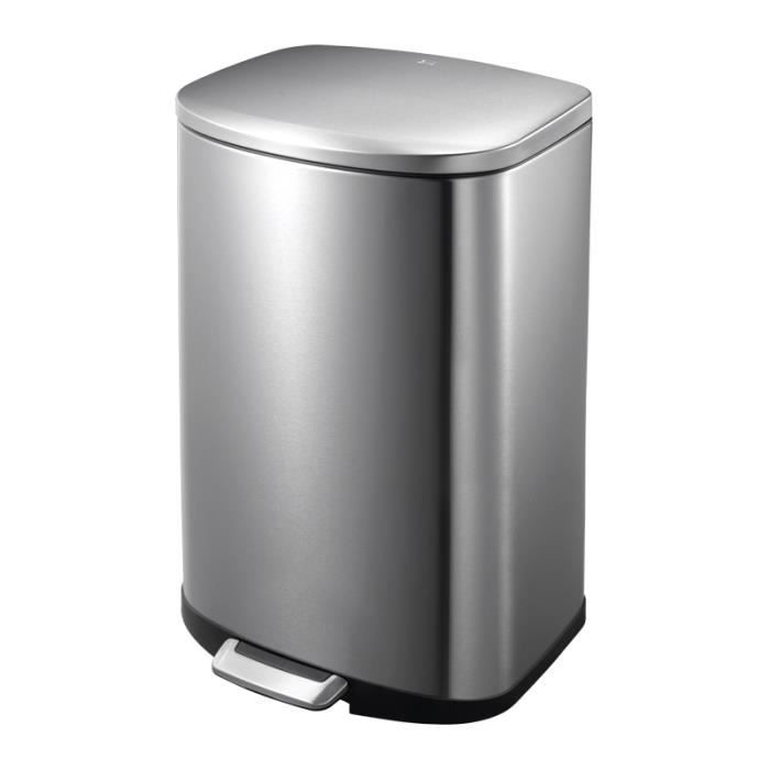 Poubelle De Cuisine Double Tri EKO Madison - 2 Compartiments 25L + 20L, Pédale, Fermeture Silencieuse, Acier Inox