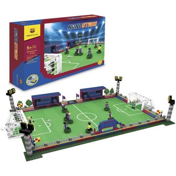 FC Barcelone construction Terrain stade football 250 pièces + 9 figurines -  Compatible - Lego - Officiel - Cdiscount Jeux - Jouets