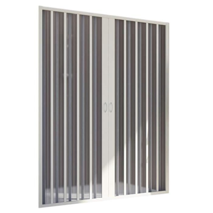 Porte de douche en PVC FORTE Flex - Ouverture Centrale - Blanc - 150CM H185 - Pliante