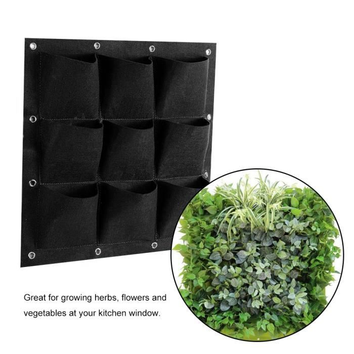 Seika Sac De Plantation Respirant En Feutre – Idéal Balcon, Jardin Ou Terrasse, Noir – Plusieurs Tailles
