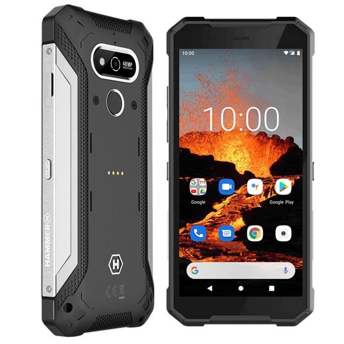 Smartphone HAMMER Explorer PRO 4G Étanche IP69 Caméra 48 Mpx Noir