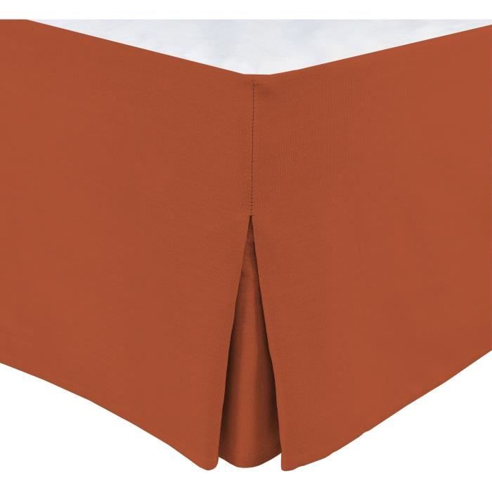 Cache sommier - HOME LINGE PASSION - 140 x 190 cm + 30 cm - Terracotta Cache sommier - HOME LINGE PASSION - 140 x 190 cm + 30 cm - Terracotta