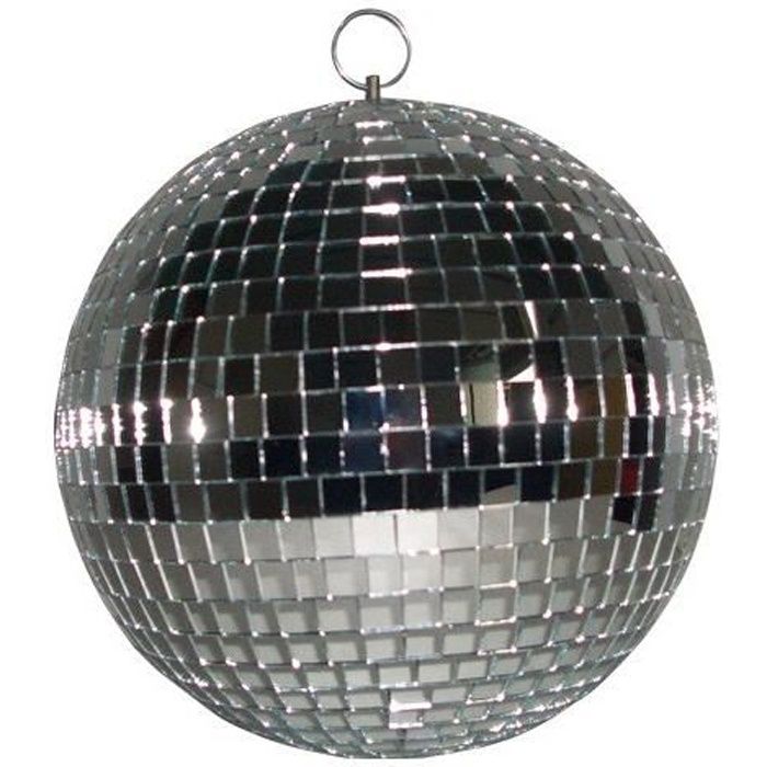 Boule disco décorative à 6 tr/min avec lumière et boule disco — Boule disco  alimentée par prise/batterie avec 4 lumières colorées, 18 perles LED et