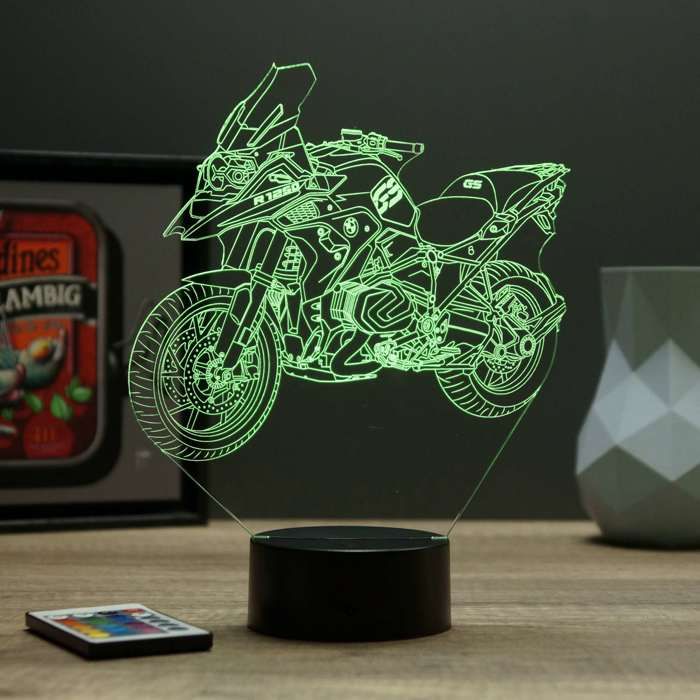 Lampe 3D moto BMW R 1250 GS – LED – Idée Cadeau – Fabriquée en France
